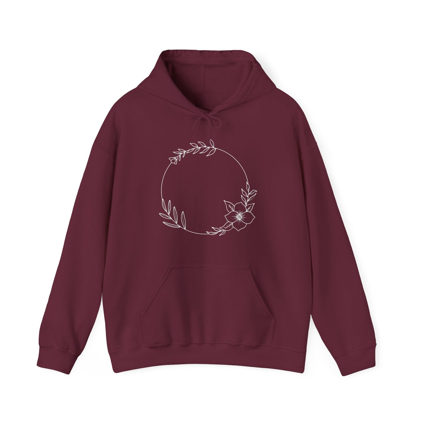 Floral Circle Hooded Sweatshirt