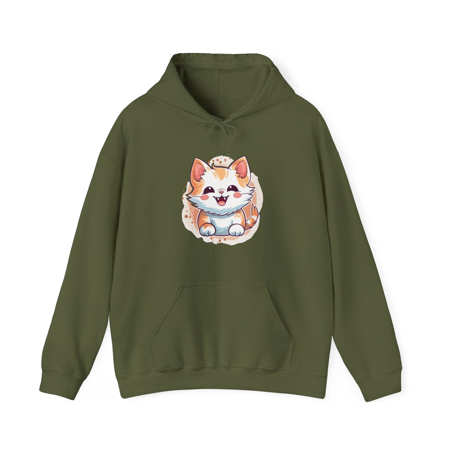 Cute Brown Cat Hooded Sweatshirt