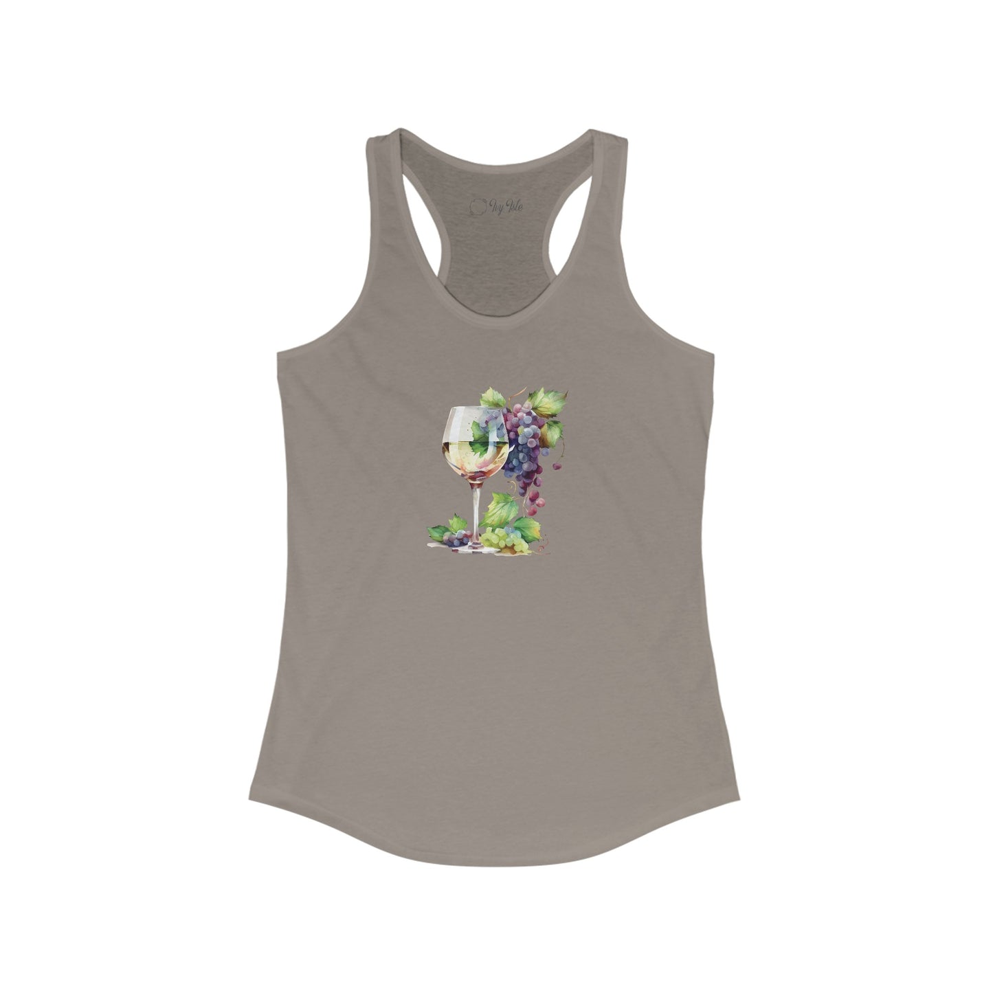 Watercolor White Wine Racerback Tank