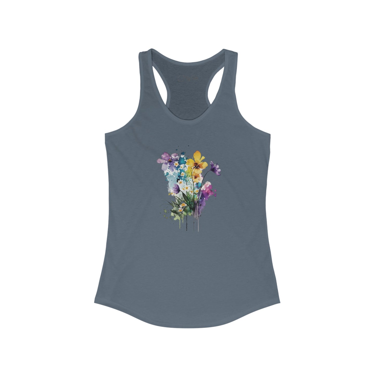 Watercolor Spring Flowers Racerback Tank