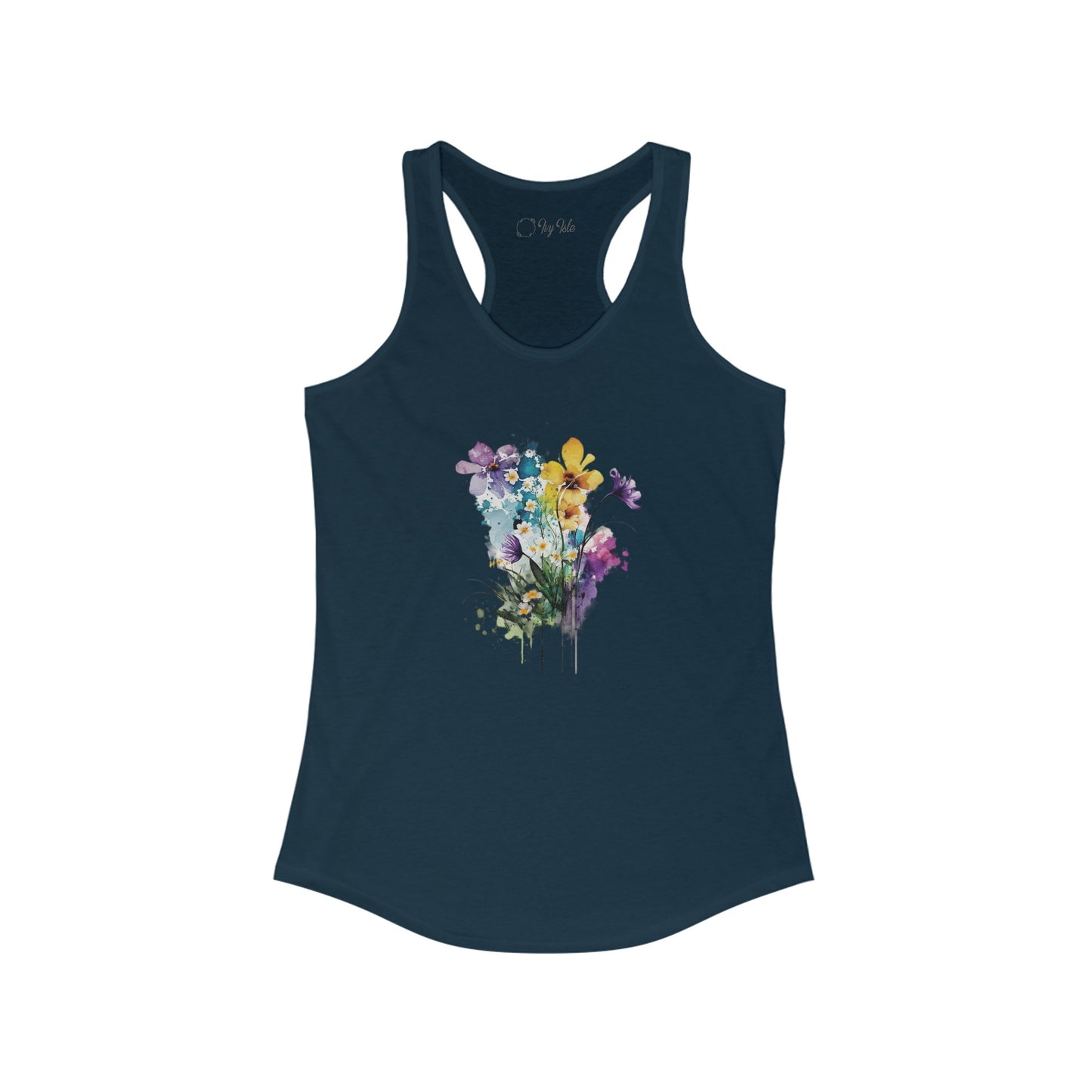 Watercolor Spring Flowers Racerback Tank