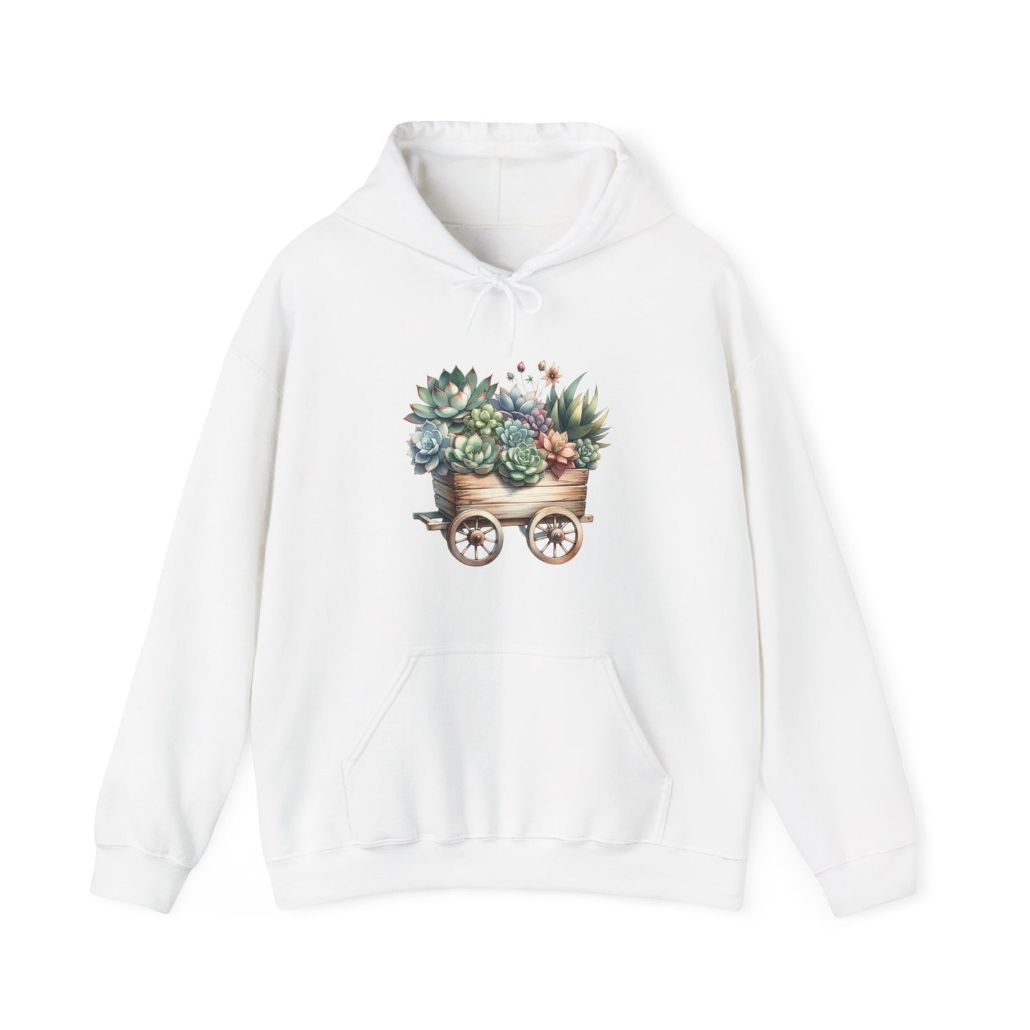 Succulent Wheelbarrow Hooded Sweatshirt
