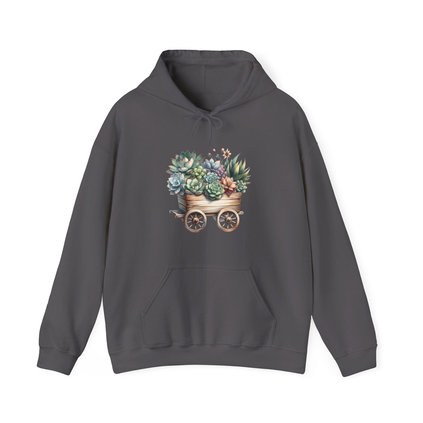 Succulent Wheelbarrow Hooded Sweatshirt
