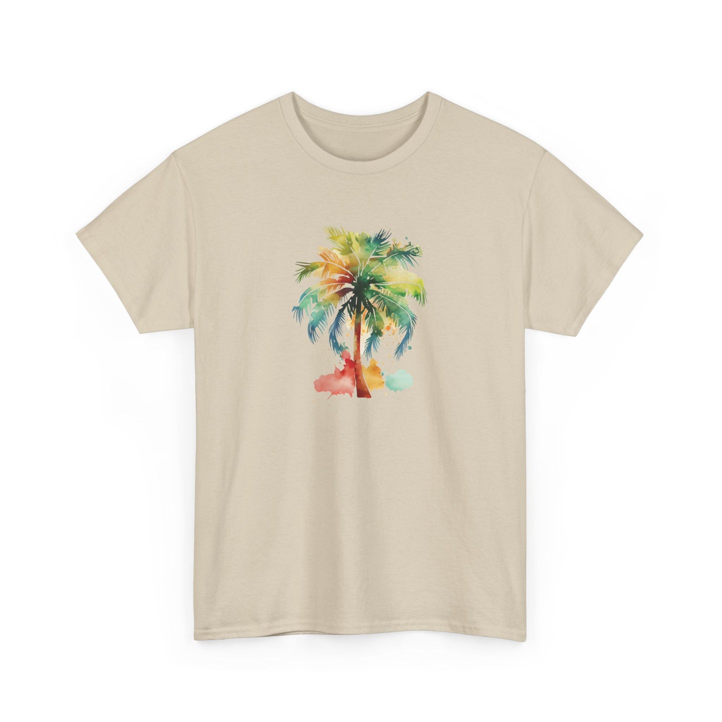 Watercolor Palm Tree Short Sleeve Tee
