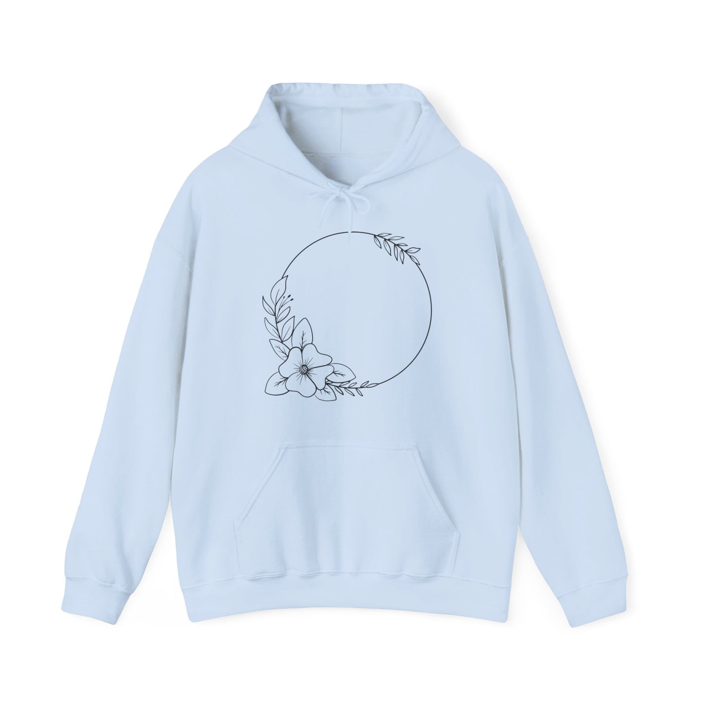 Large Flower Circle Hooded Sweatshirt