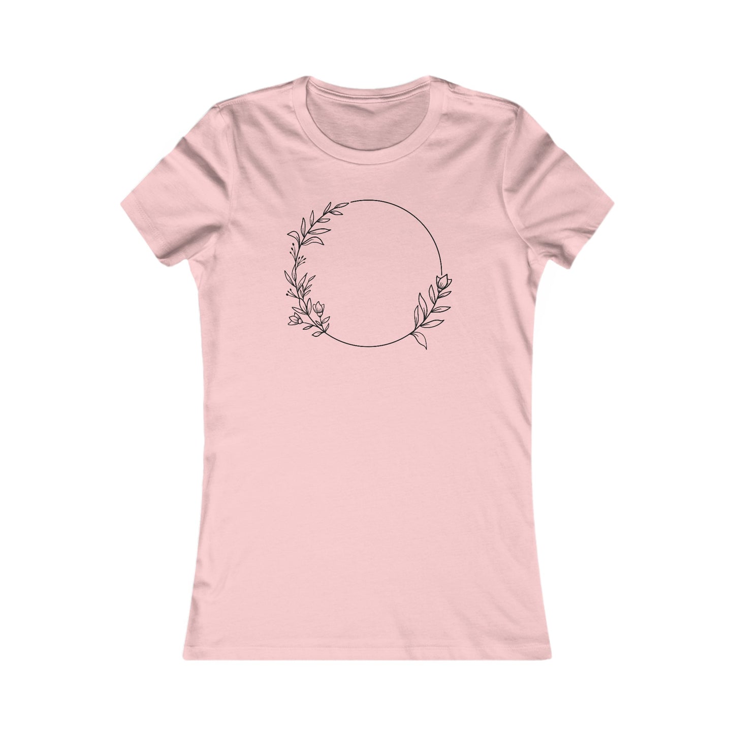 Leafy Flowers Circle Fitted Tee