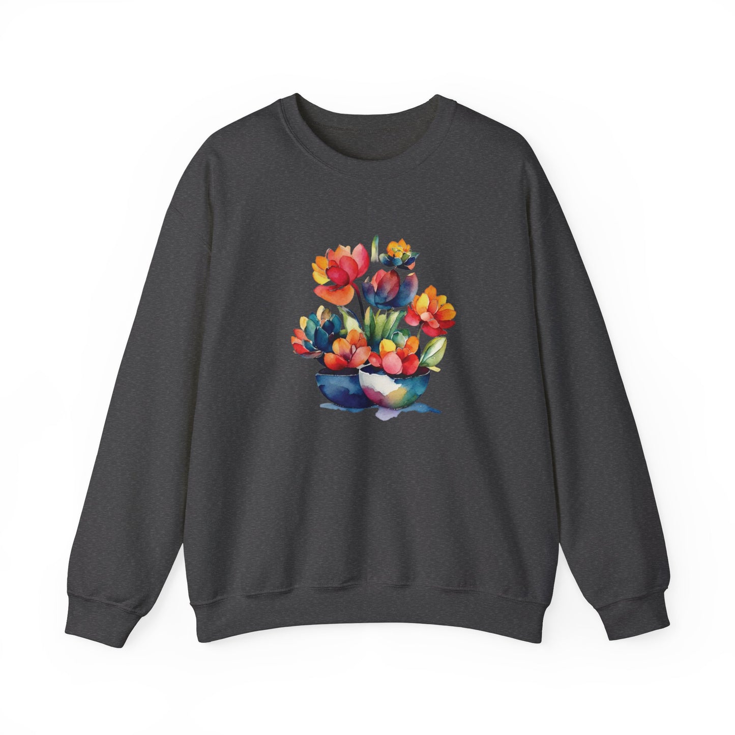Watercolor Succulent Flowers Sweatshirt