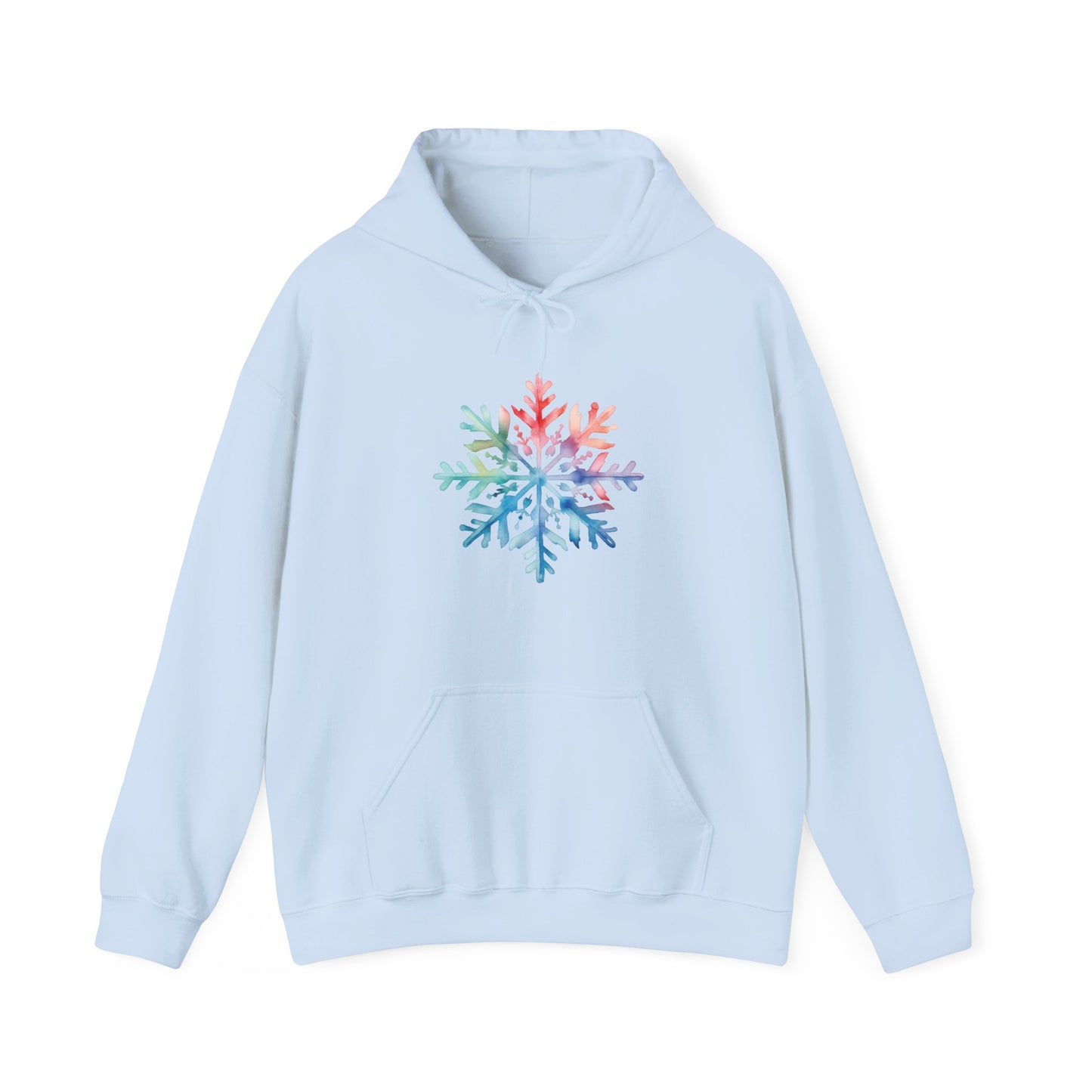 Watercolor Snowflake Hooded Sweatshirt