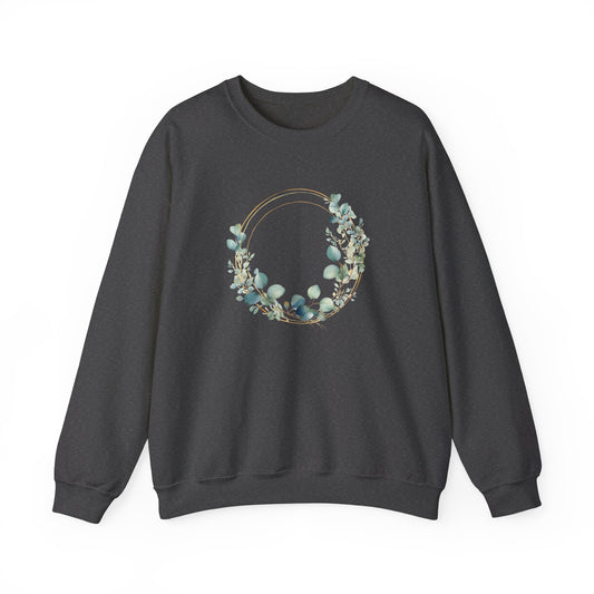 Watercolor Leaf Circle Sweatshirt