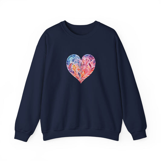 Watercolor Heart Sweatshirt 001