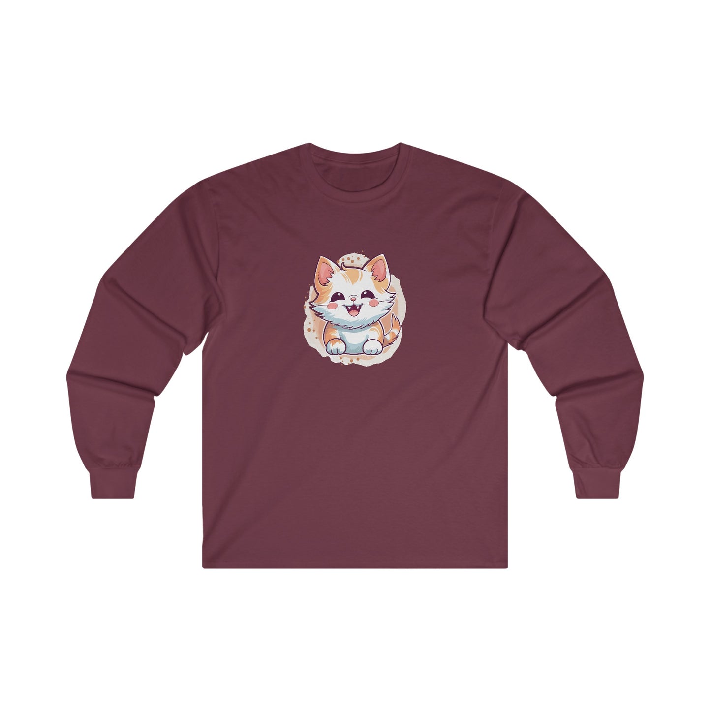 Cute Brown Cat Long Sleeve Tee
