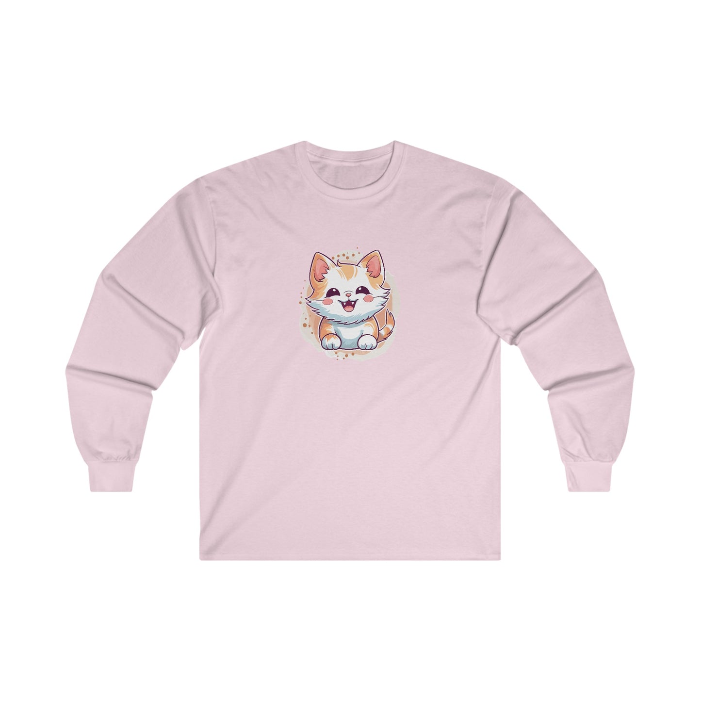 Cute Brown Cat Long Sleeve Tee