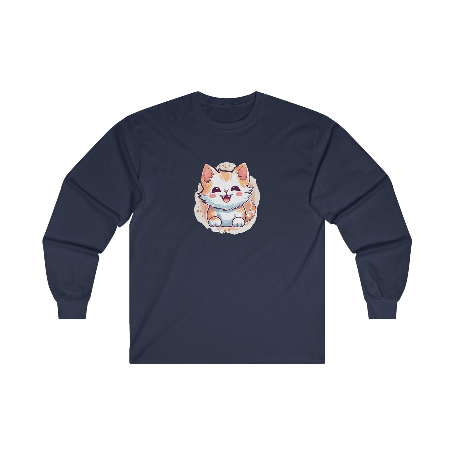 Cute Brown Cat Long Sleeve Tee