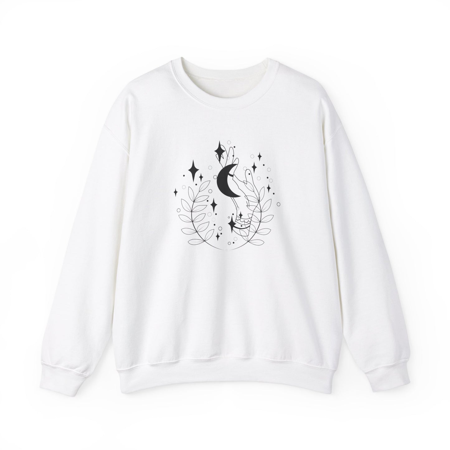 Crescent Moon and Leaves Sweatshirt