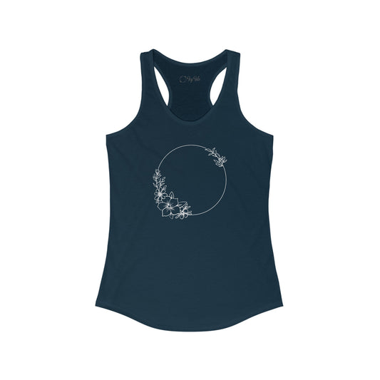 Flowers Circle Racerback Tank
