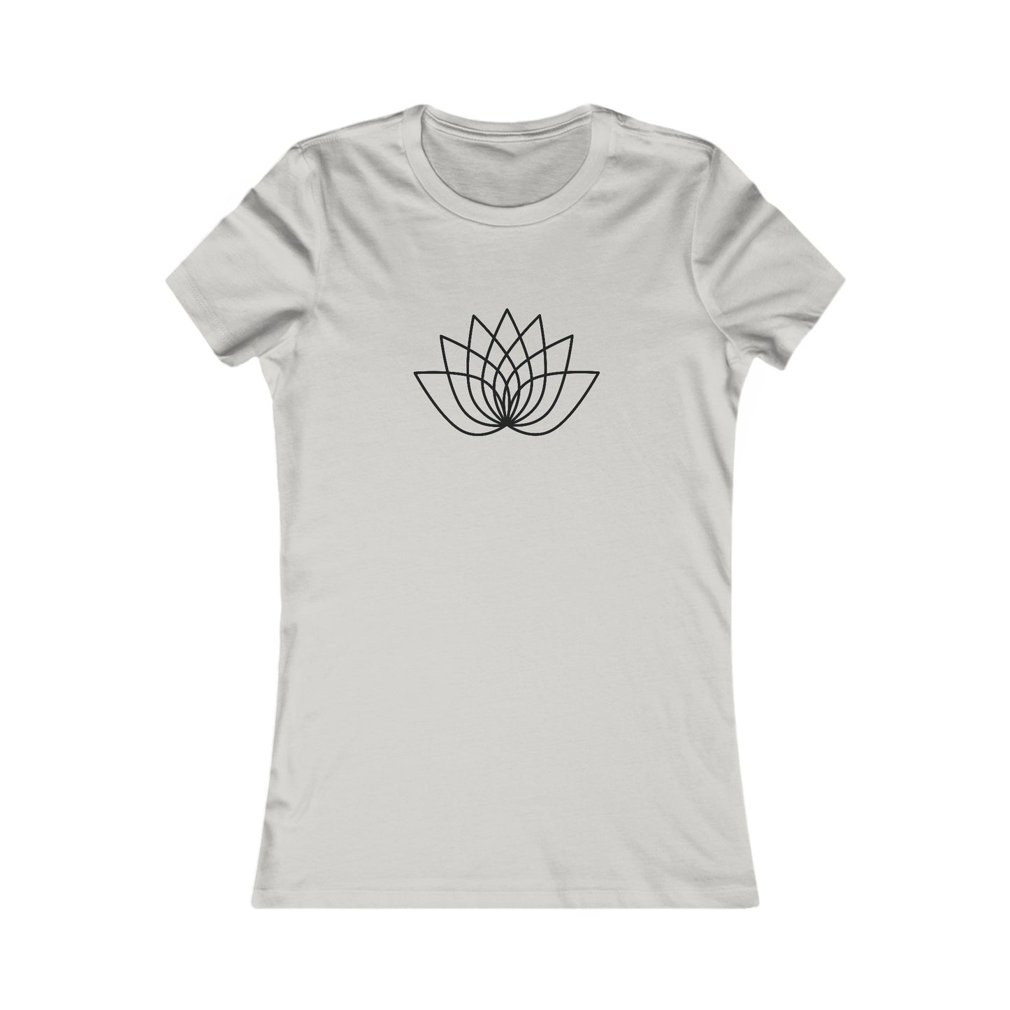 Abstract Lotus Fitted Tee