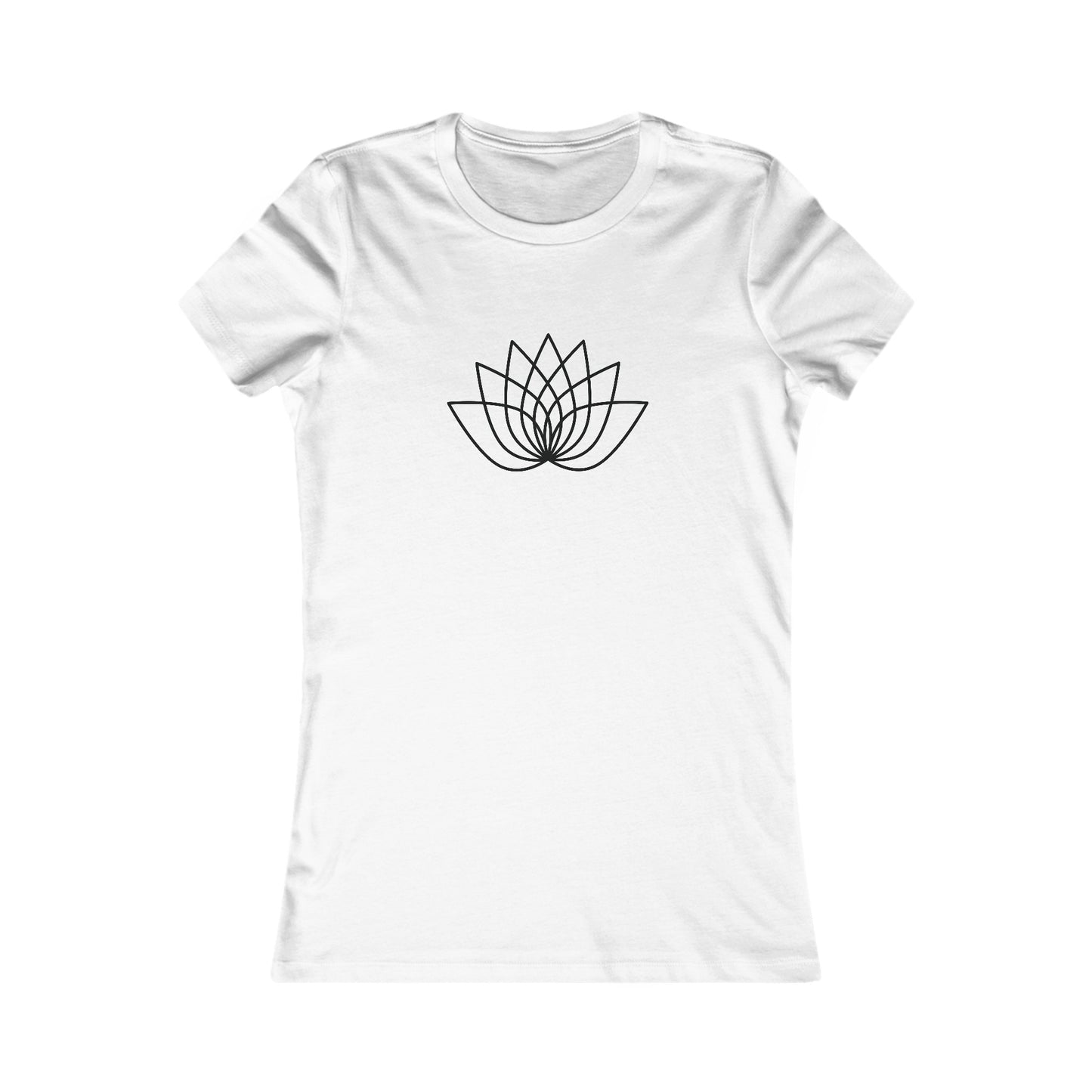 Abstract Lotus Fitted Tee
