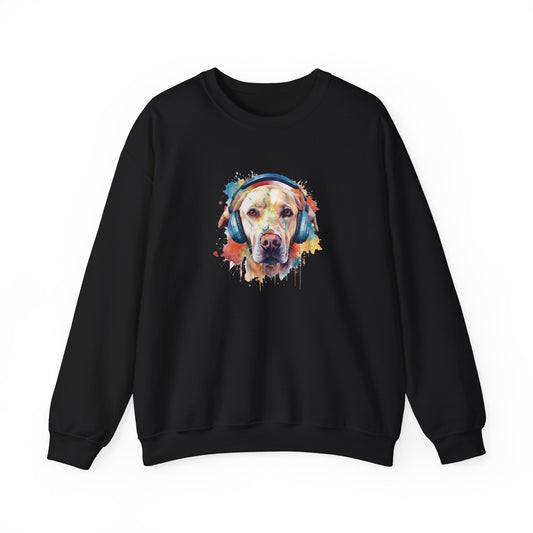 Labrador Retriever with Headphones Sweatshirt