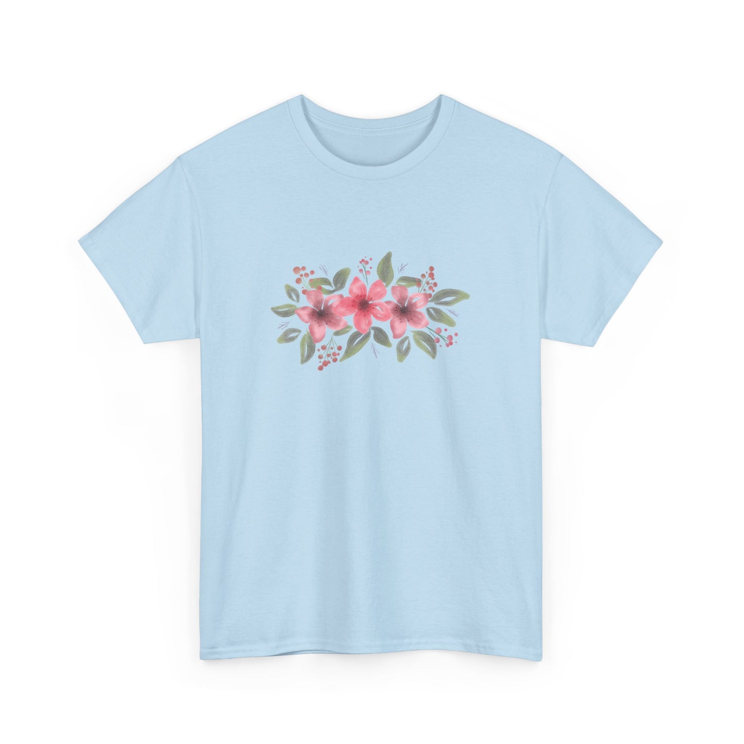 Pink Flowers Short Sleeve Tee