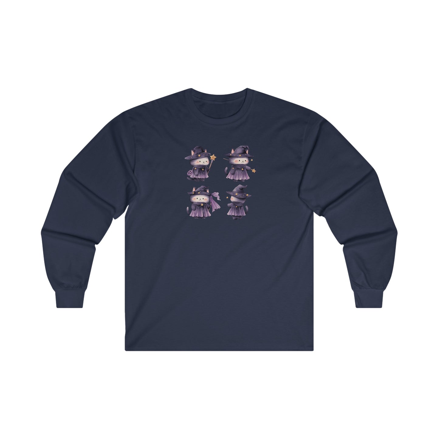 Cute Witch Cat Set Long Sleeve Tee