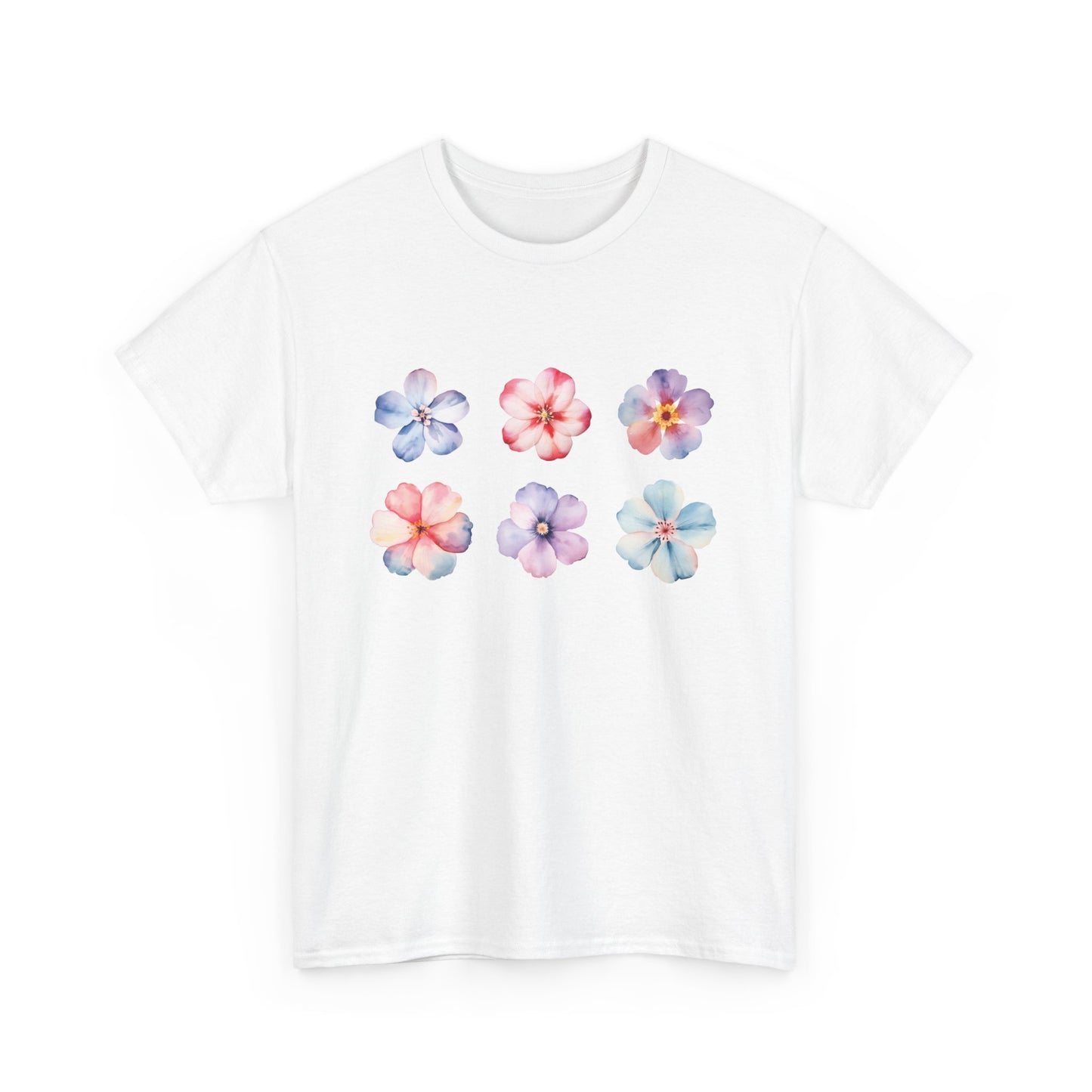 Watercolor Flowers Set Short Sleeve Tee