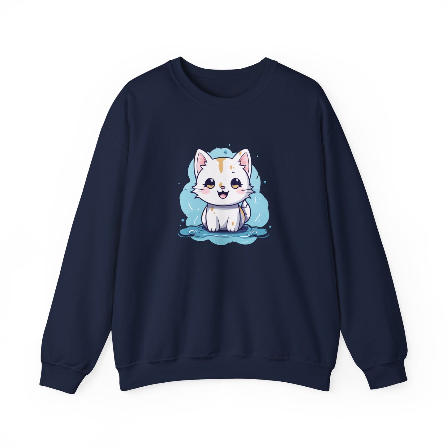 Cute Blue Cat Sweatshirt