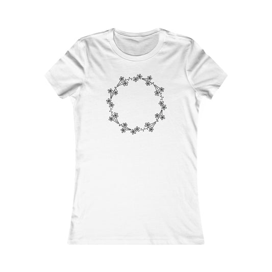 Small Flowers Circle Fitted Tee