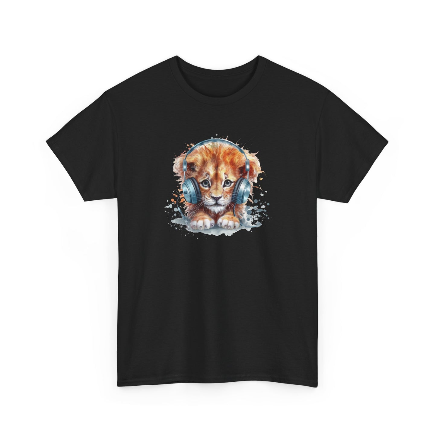 Lion with Headphones Short Sleeve Tee