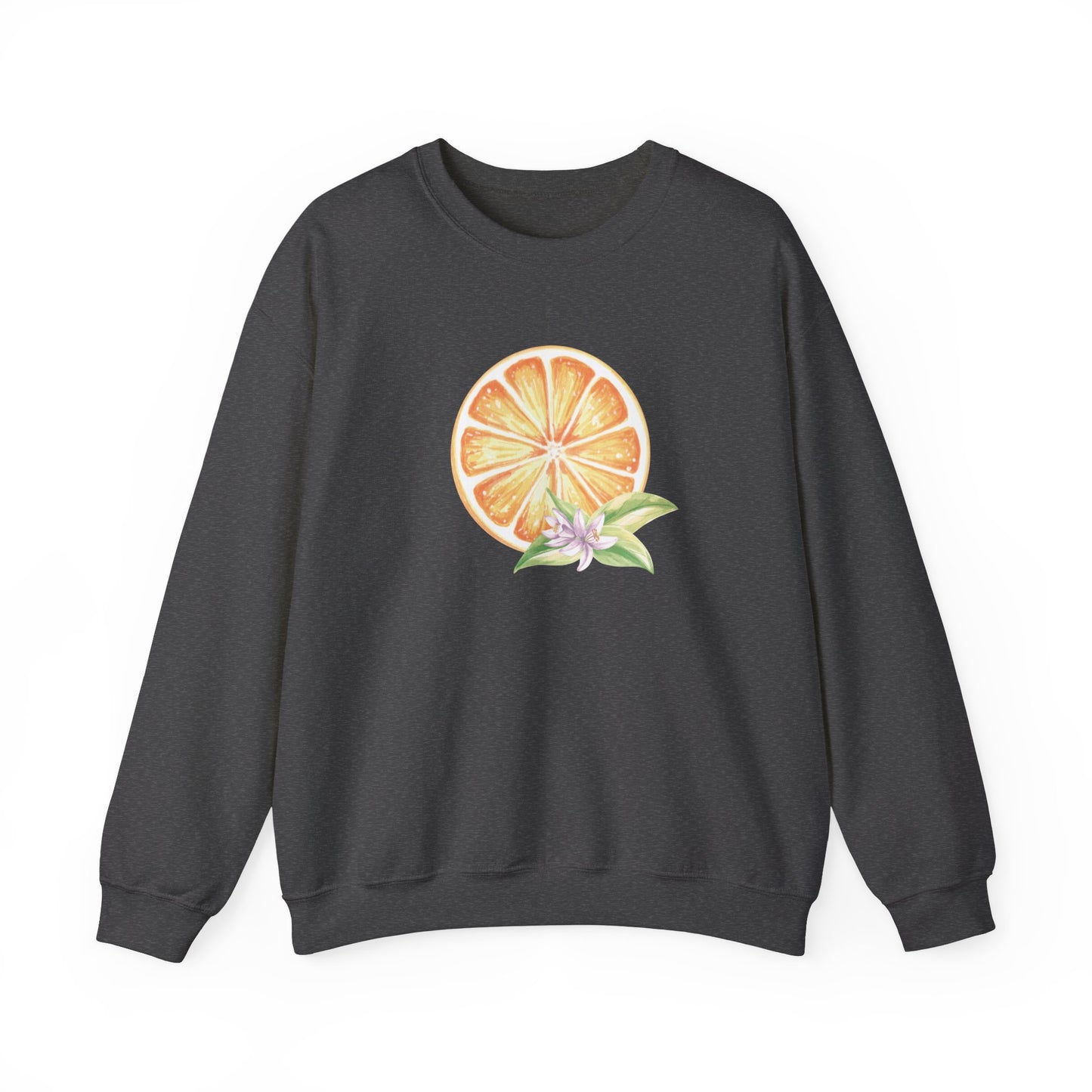 Orange and Flower Sweatshirt