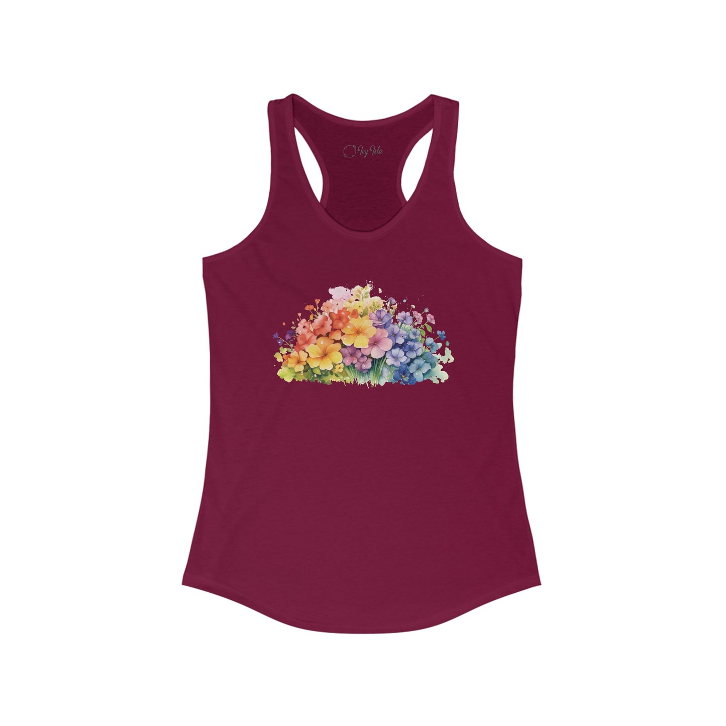 Colorful Flowers Racerback Tank