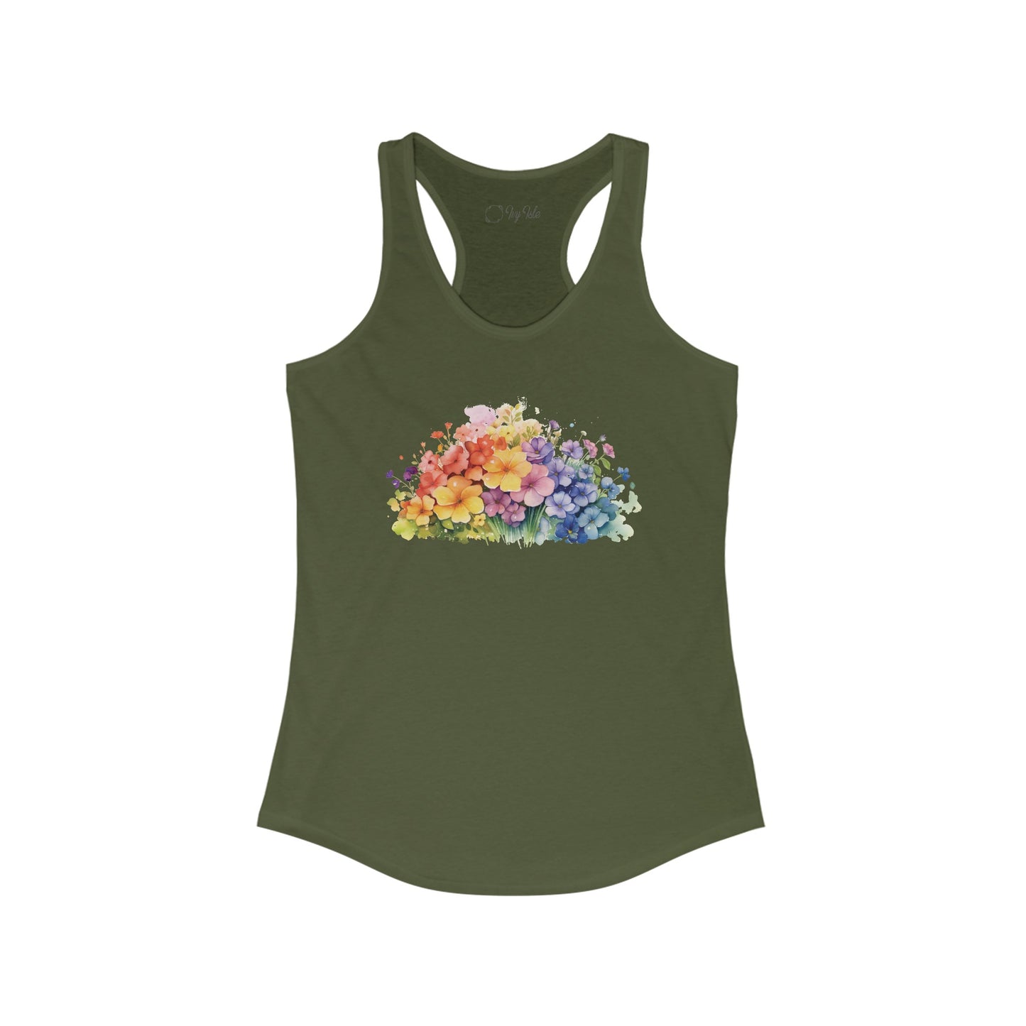 Colorful Flowers Racerback Tank