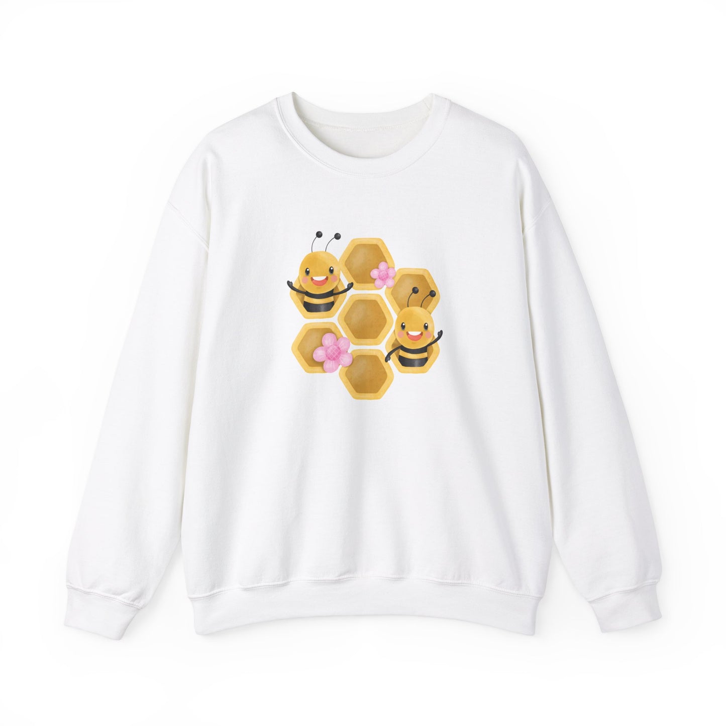 Cute Bee Honeycomb Sweatshirt