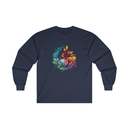 Abstract Watercolor Floral Long Sleeve Tee