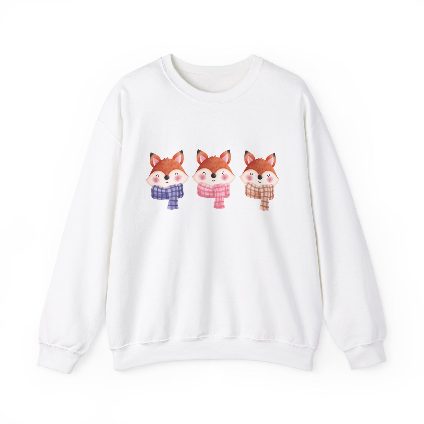 Cute Foxes in Scarves Sweatshirt