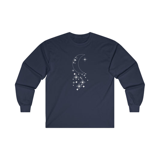 Moon and Hanging Stars Long Sleeve Tee