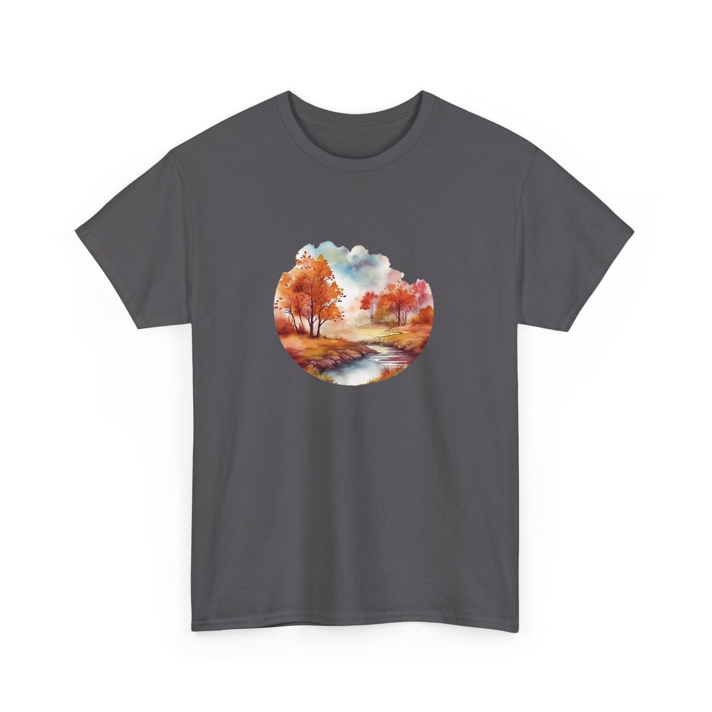 Autumn Landscape Watercolor Short Sleeve Tee