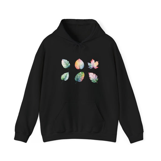 Watercolor Leaf Set Hooded Sweatshirt