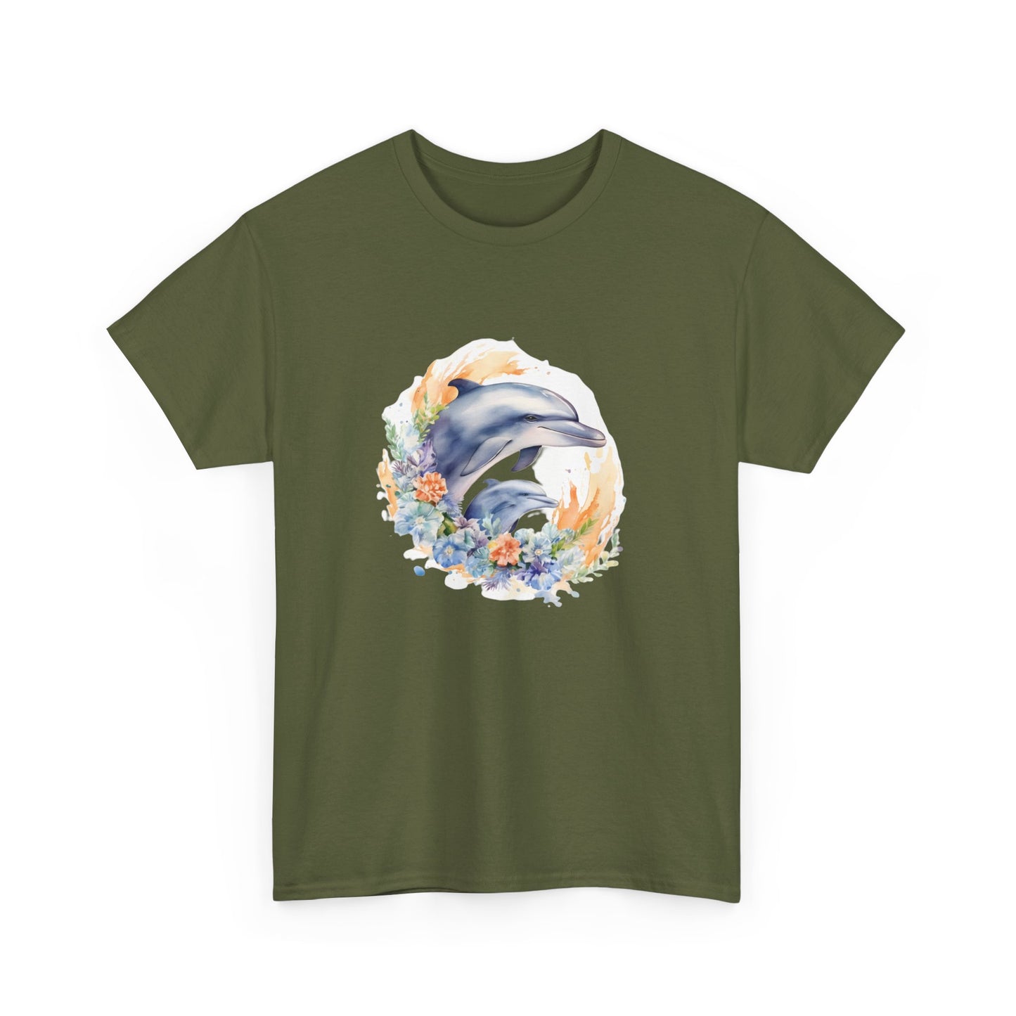 Watercolor Dolphins Short Sleeve Tee
