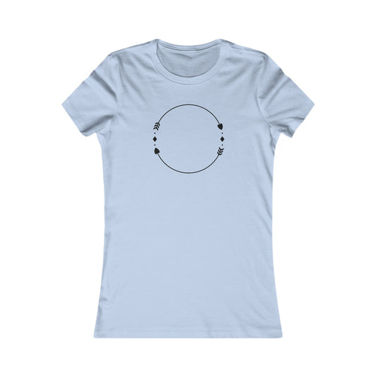 Heart and Arrow Circle Fitted Tee