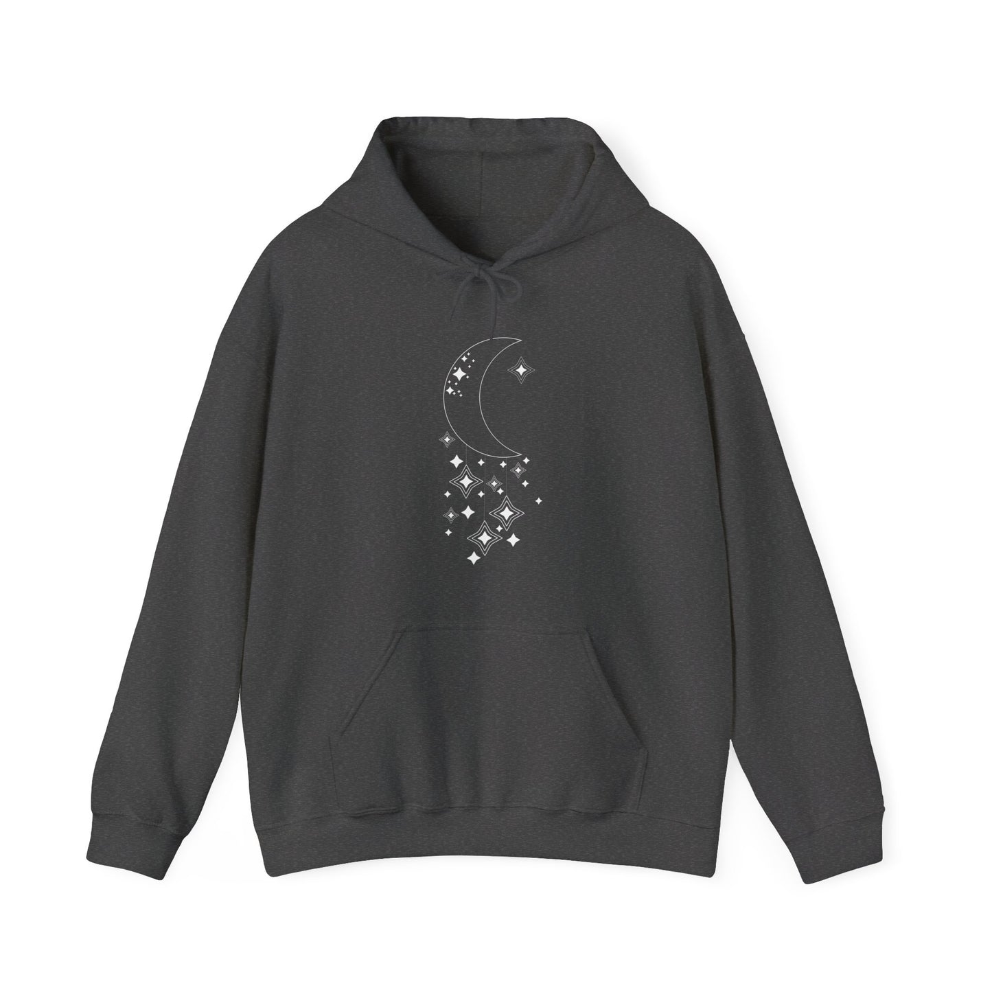 Moon and Hanging Stars Hooded Sweatshirt