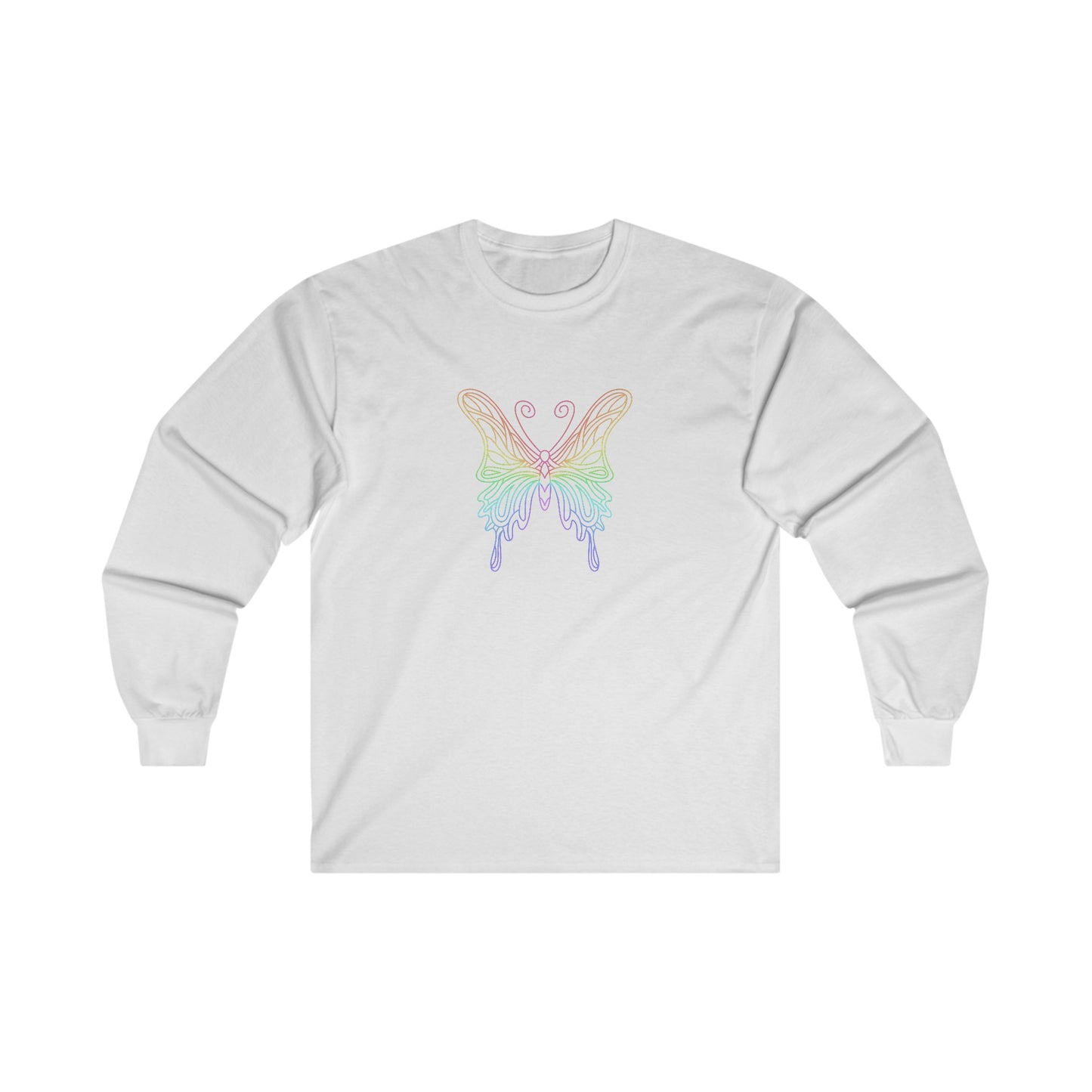 Colorful Pretty Butterfly Long Sleeve Tee