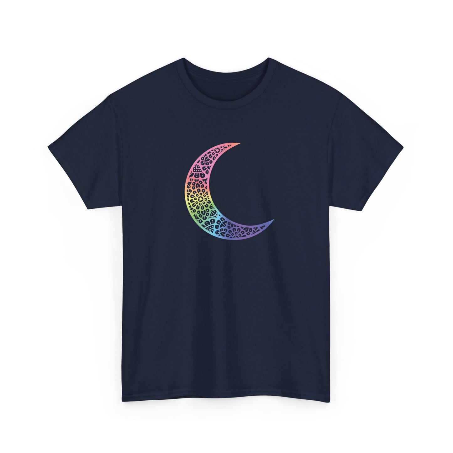 Colorful Mandala Moon Short Sleeve Tee