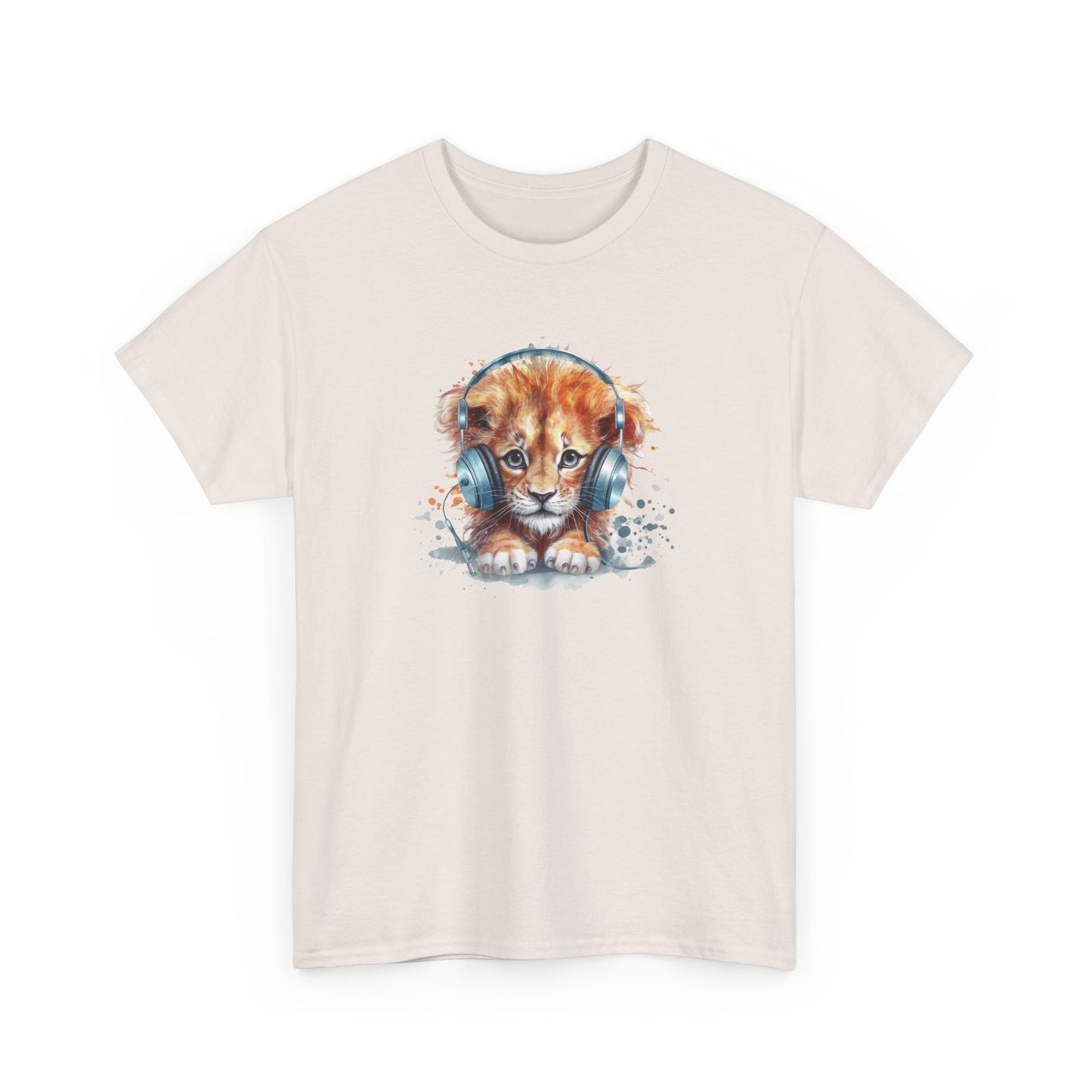 Lion with Headphones Short Sleeve Tee