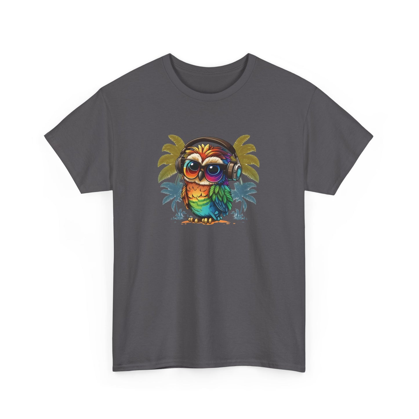 Owl with Headphones Short Sleeve Tee