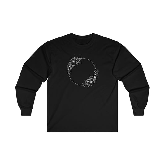 Double Large Flower Circle Long Sleeve Tee