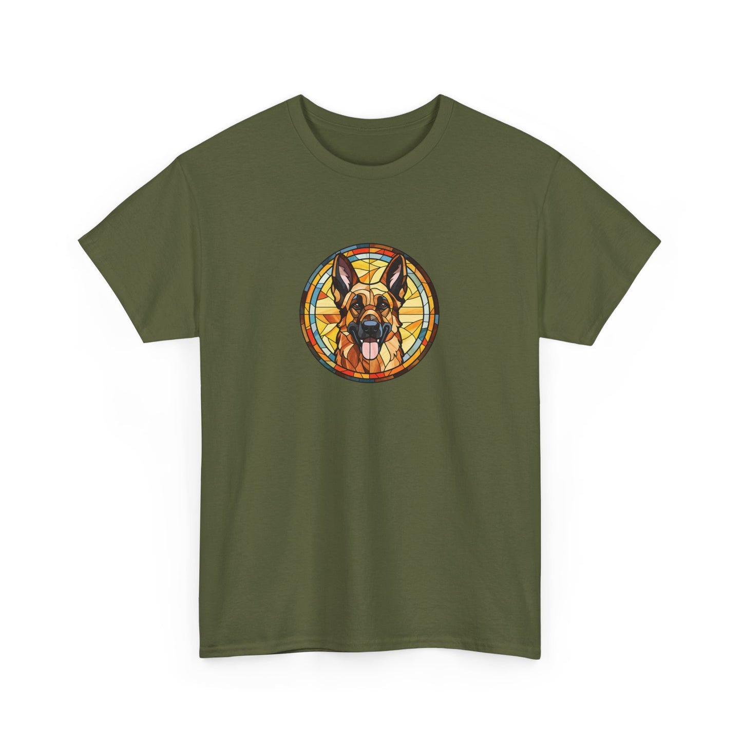Stained Glass German Shepherd Short Sleeve Tee