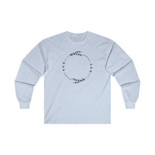 Leaf and Hearts Circle Long Sleeve Tee