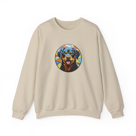 Stained Glass Rottweiler Sweatshirt