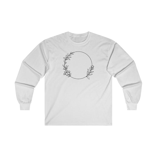 Leafy Flower Circle Long Sleeve Tee