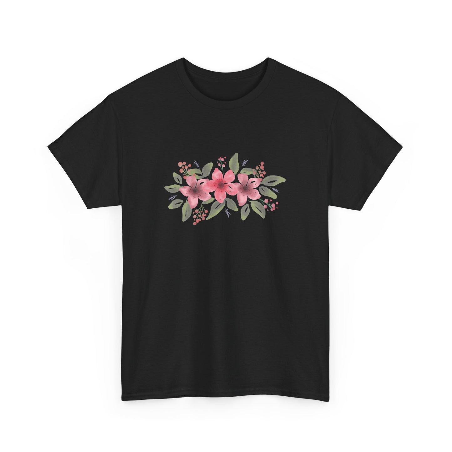 Pink Flowers Short Sleeve Tee
